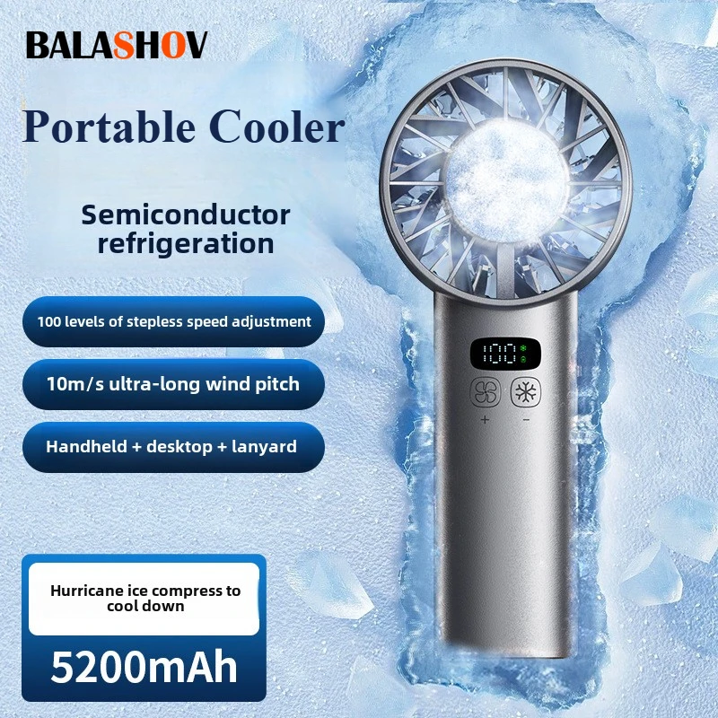 Outdoor Camping Ventilator - Ice compress high-speed cooling fan handheld