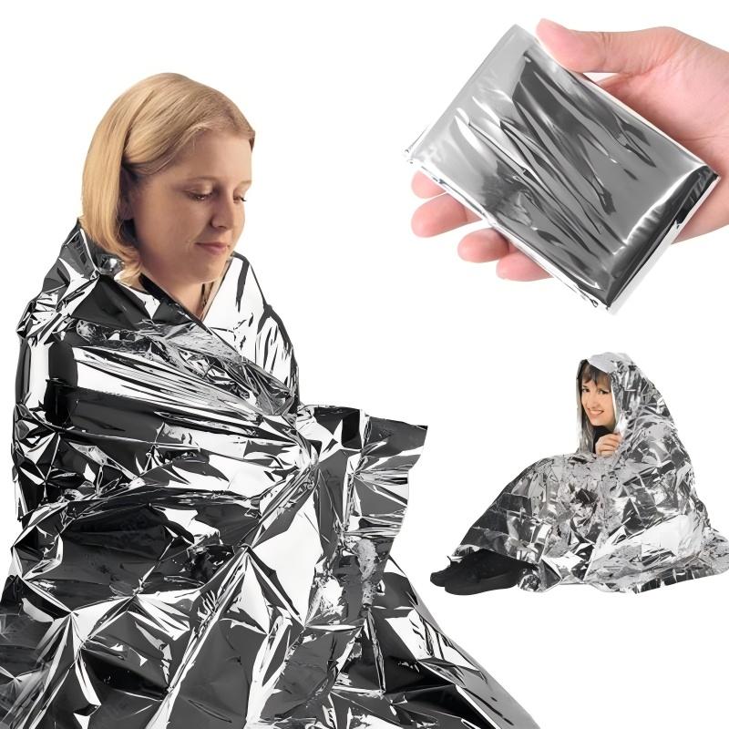 First Aid Kit Camping - 4 pcs Emergency Blanket Outdoor Survive
