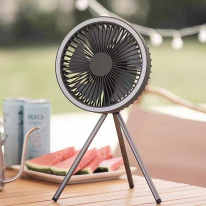 Outdoor Camping Ventilator - Portable Camping Fan with LED Light