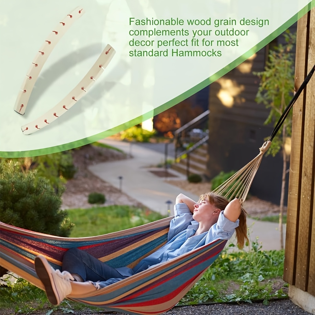 Camping Hammock - 2Pcs Detachable Wooden Hammock Spreader Bars