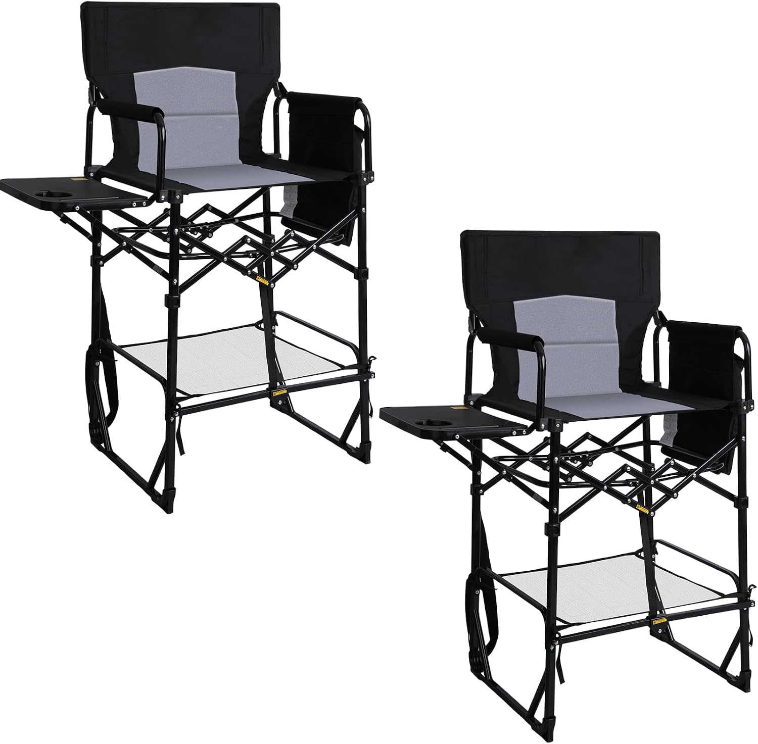 Outdoor Camping Table Foldable - 2 Pack Extra Tall Folding Camping