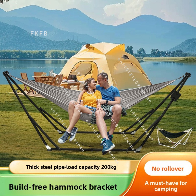 Camping Hammock - Easy Setup Anti Tip Folding Hammock