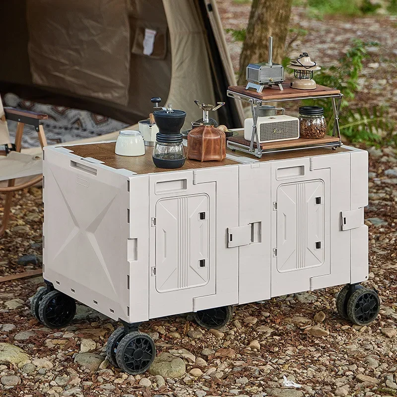 Outdoor Camping Table Foldable - Multi-functional Outdoor camper trolley case picnic