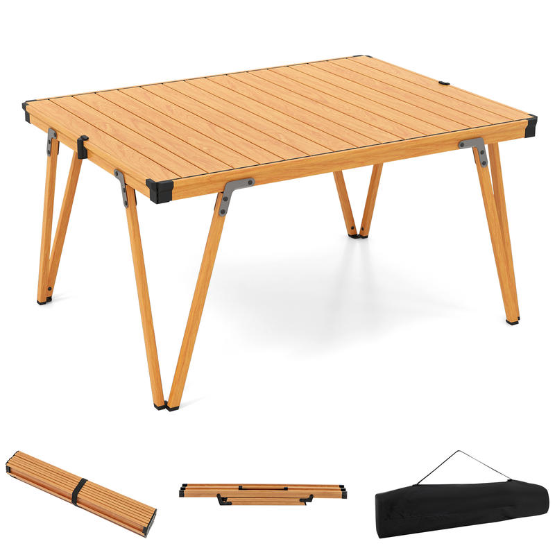Outdoor Camping Table Foldable - Single Folding Picnic Table 93 x