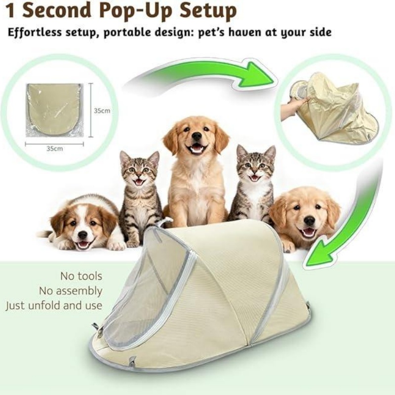 Portable Pop Up Dog Tent Sun P - Outdoor Camping Dog Bed ulasan dan harga