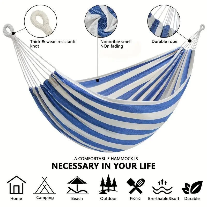 Canvas No Wooden Stick Hammock - Camping Hammock ulasan dan harga