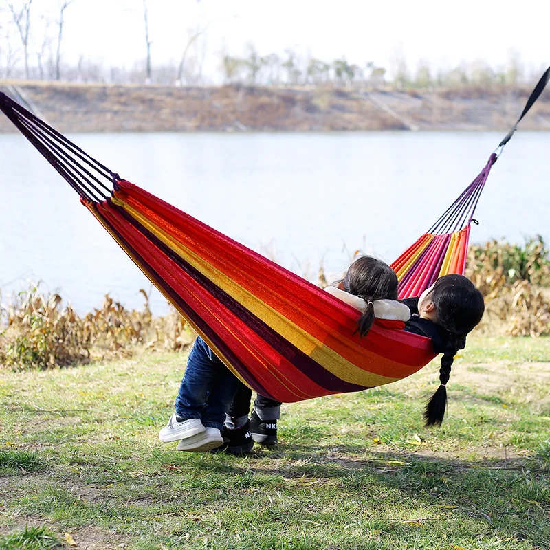 Canvas No Wooden Stick Hammock - Camping Hammock ulasan dan harga