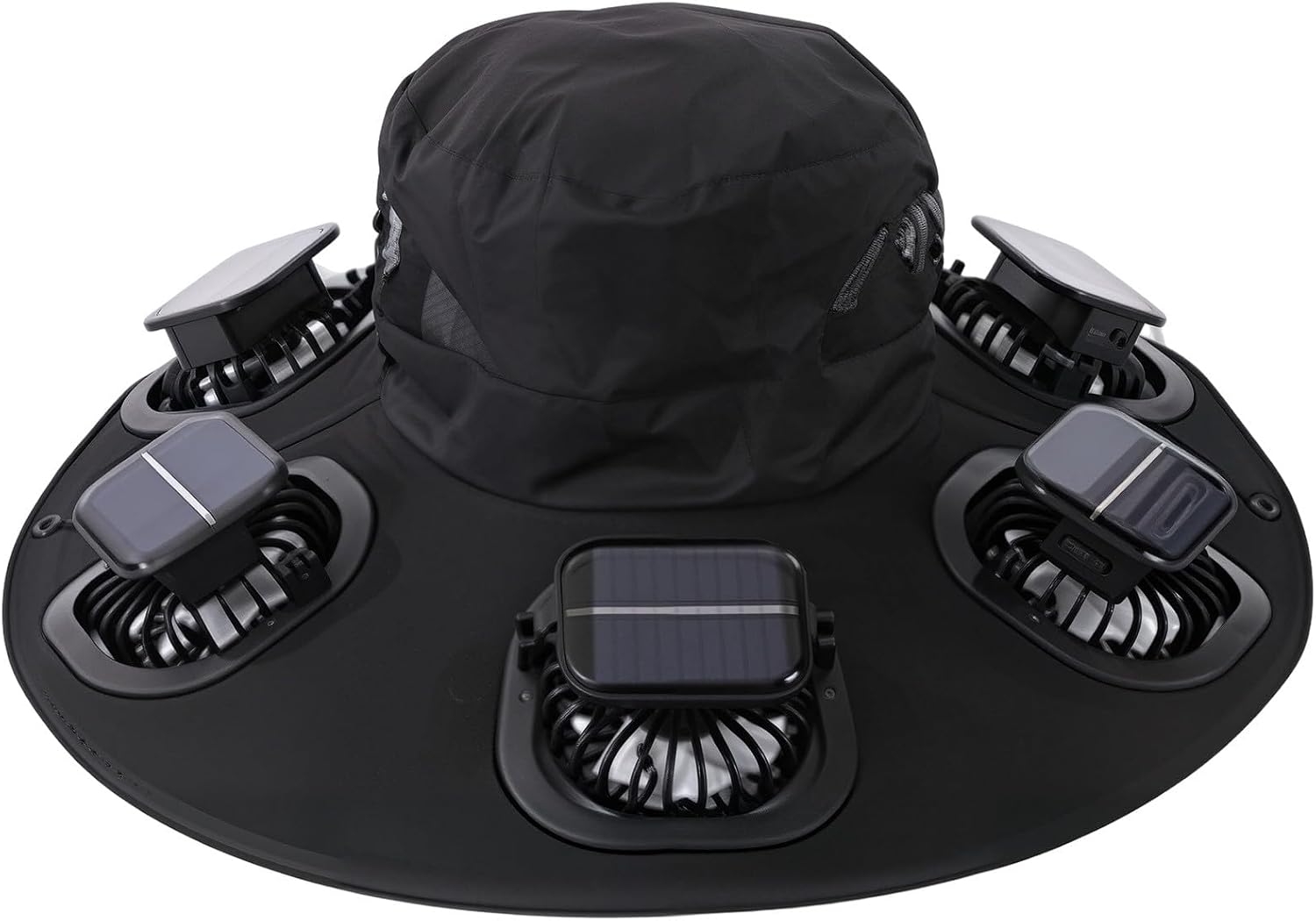 Hot 6 Fans Solar Fan Hat Breat - Outdoor Camping Ventilator ulasan dan harga