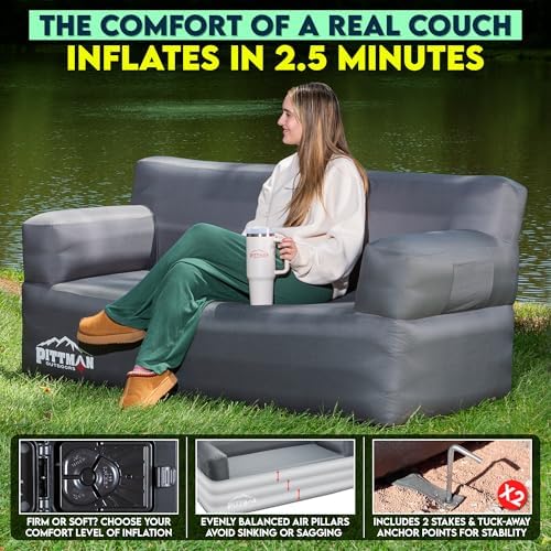 Pittman - Inflatable Couch wit - Camping Outdoor Or Indoor ulasan dan harga