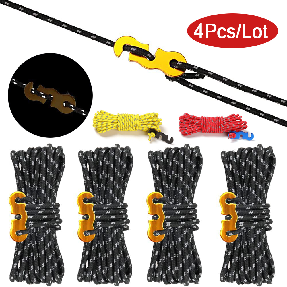 4Pcs Outdoor Guy Lines Tent Co - Outdoor Camping Guy ulasan dan harga