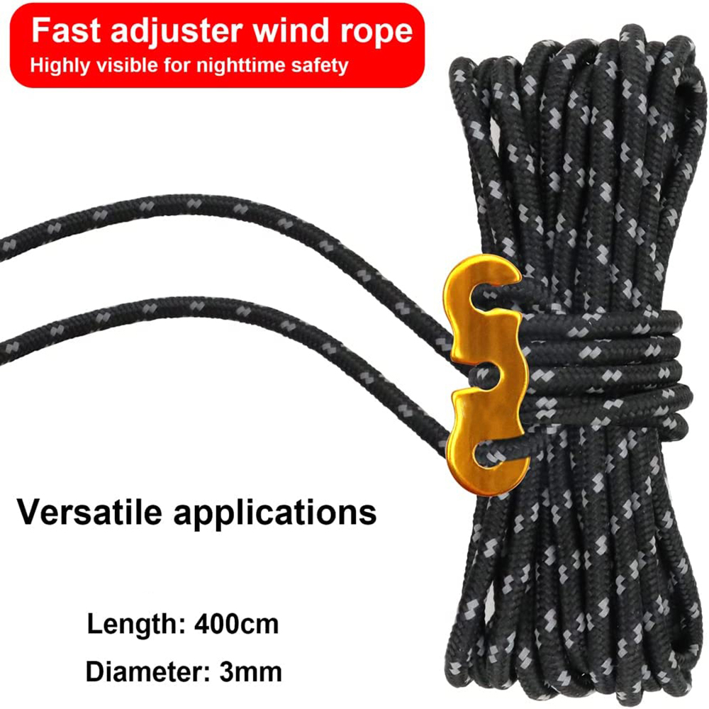 4Pcs Outdoor Guy Lines Tent Co - Outdoor Camping Guy ulasan dan harga