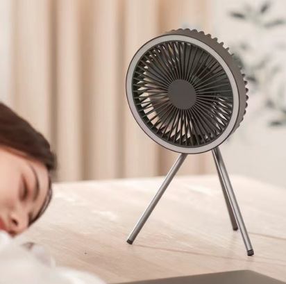 Portable Camping Fan with LED  - Outdoor Camping Ventilator ulasan dan harga