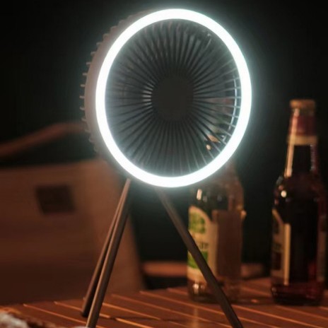 Portable Camping Fan with LED  - Outdoor Camping Ventilator ulasan dan harga