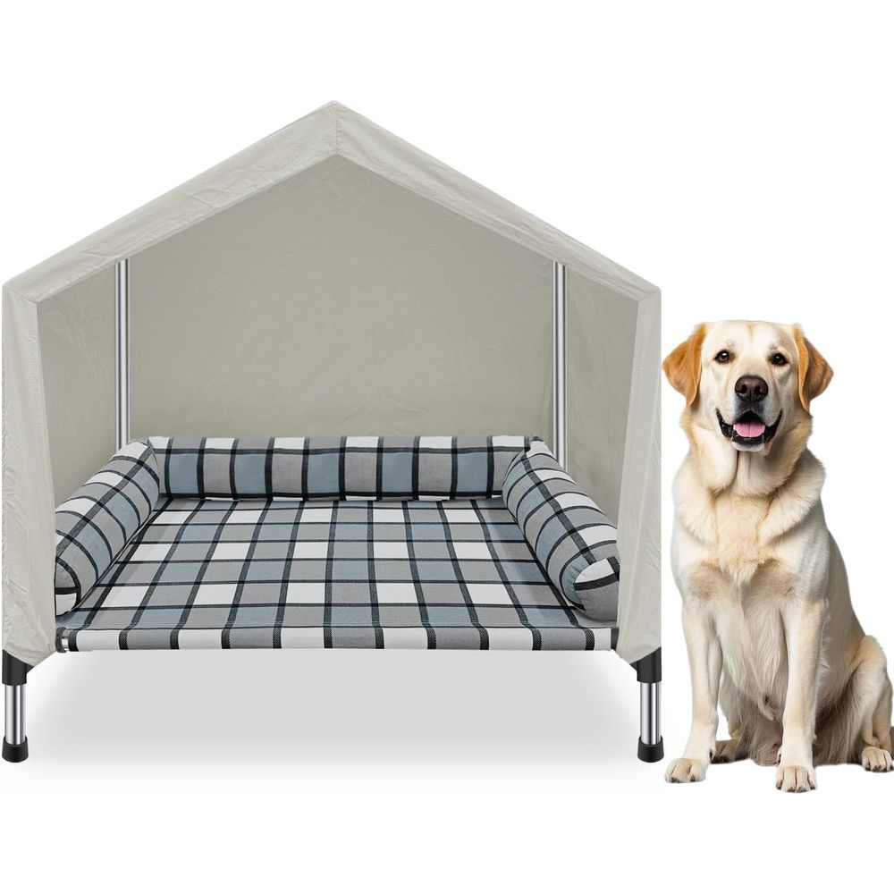 Elevated Dog Pet Bed House - 2 - Outdoor Camping Dog Bed ulasan dan harga