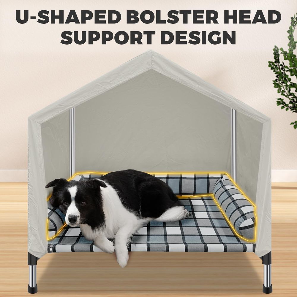 Elevated Dog Pet Bed House - 2 - Outdoor Camping Dog Bed ulasan dan harga