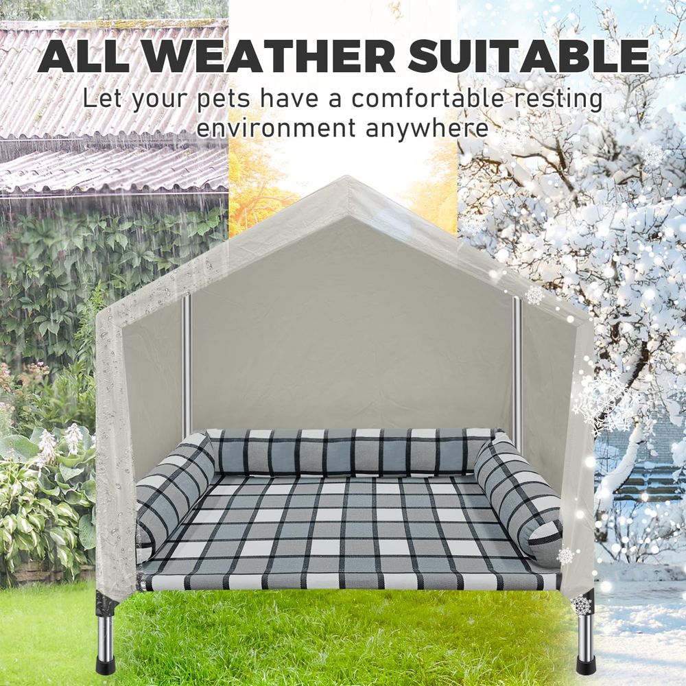 Elevated Dog Pet Bed House - 2 - Outdoor Camping Dog Bed ulasan dan harga