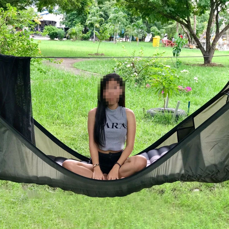 Zipper Type Mosquito Net Breat - Camping Hammock ulasan dan harga