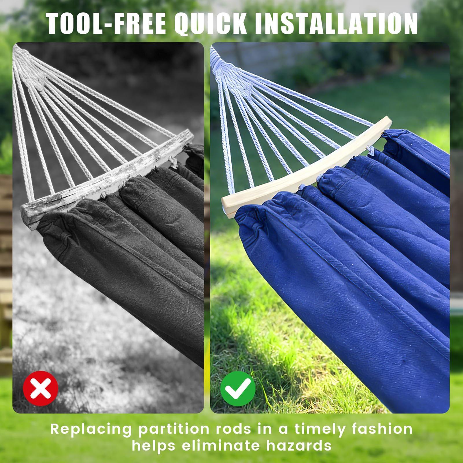 2 Pieces 10-Hole Wooden Hammoc - Camping Hammock ulasan dan harga