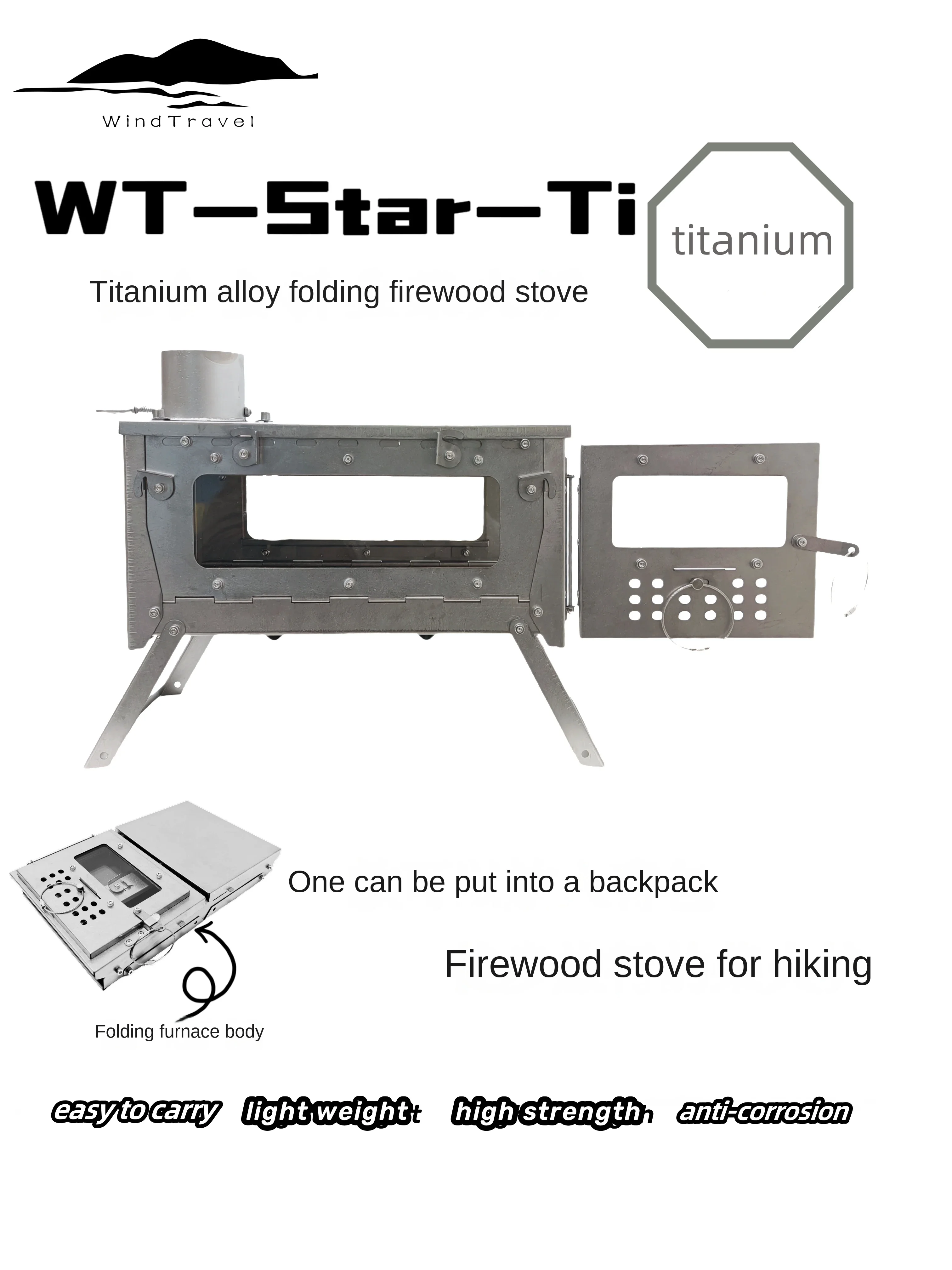 WT Star Ti Titanium Alloy Fold - Outdoor Camping Outlet ulasan dan harga
