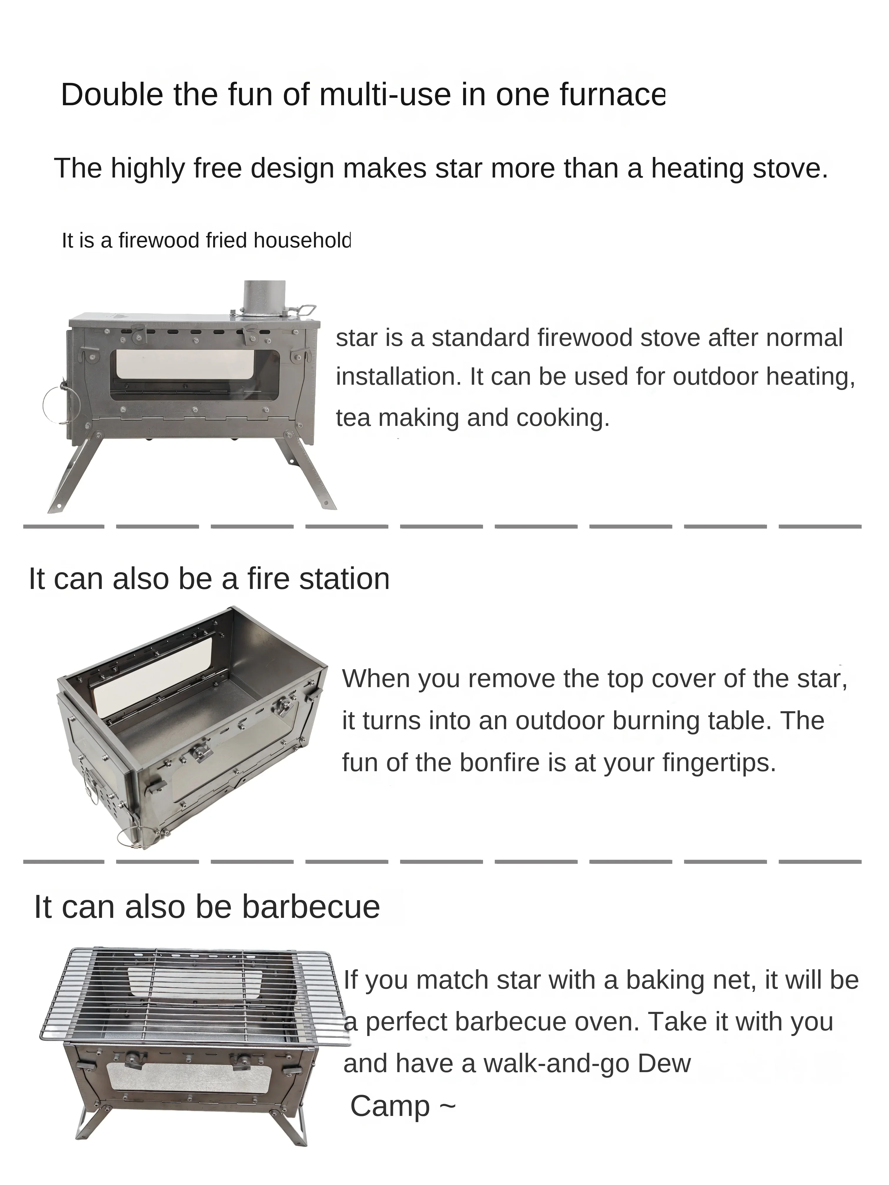 WT Star Ti Titanium Alloy Fold - Outdoor Camping Outlet ulasan dan harga