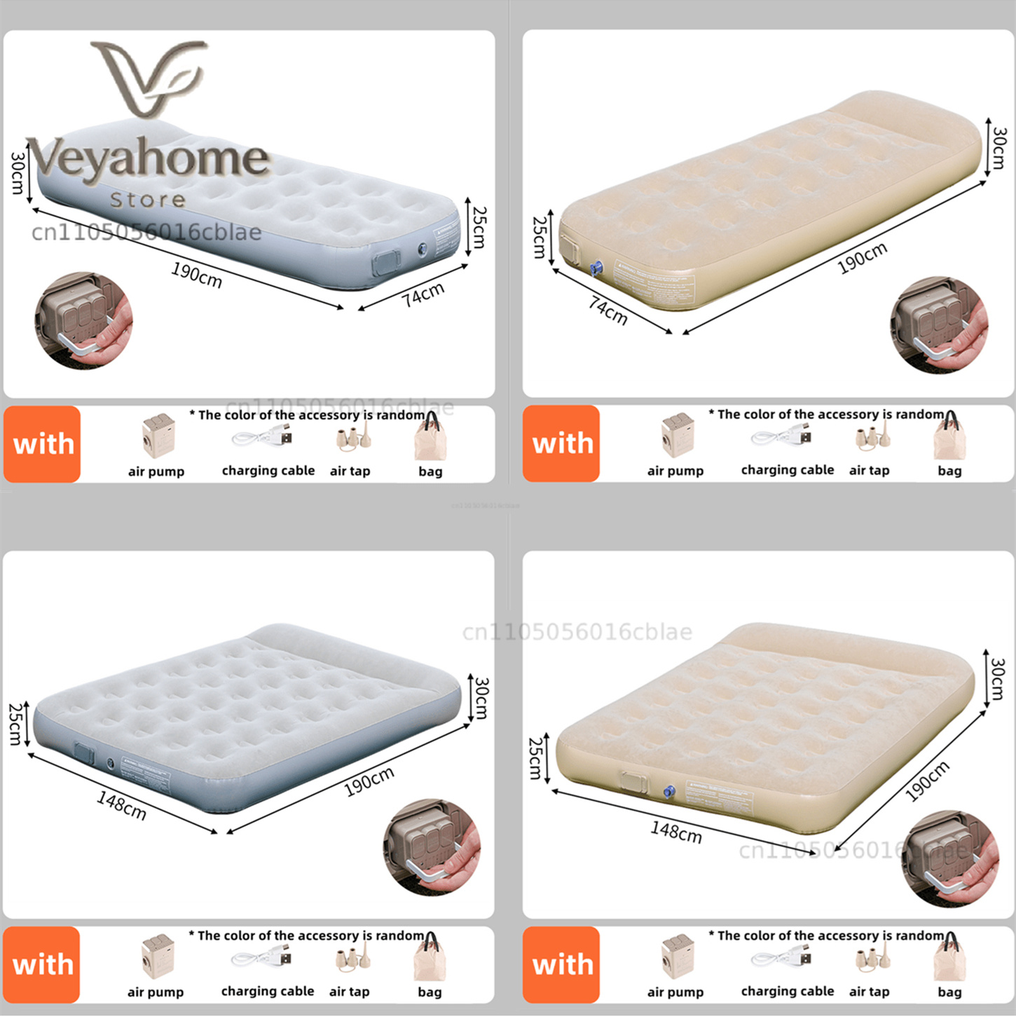 New Air Mattress Built-in Pump - Camping Outdoor Or Indoor ulasan dan harga