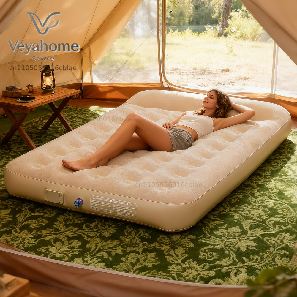 New Air Mattress Built-in Pump - Camping Outdoor Or Indoor ulasan dan harga