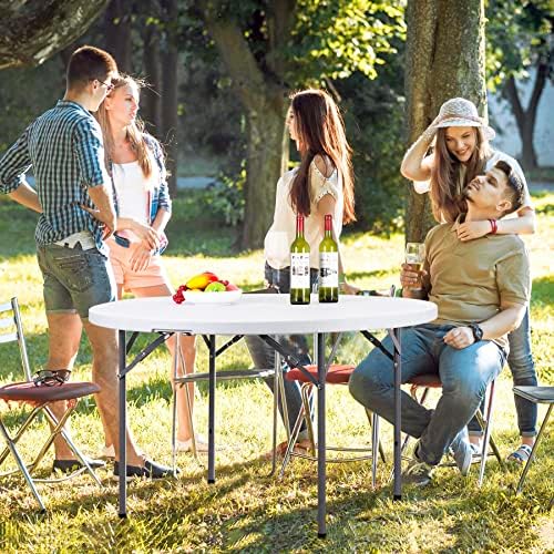 4 Foot Round Folding Card Tabl - Camping Outdoor Or Indoor ulasan dan harga