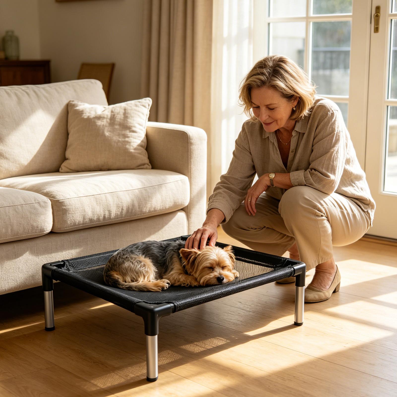 Elevated Dog Bed Breathable Me - Outdoor Camping Dog Bed ulasan dan harga