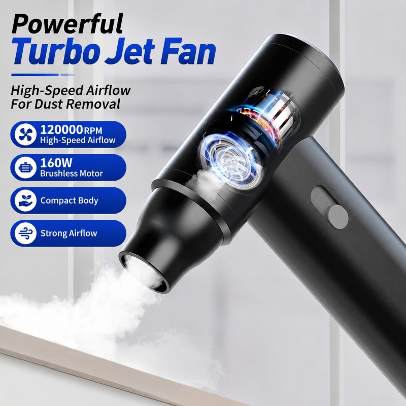Portable Rechargeable Turbo Je - Outdoor Camping Ventilator ulasan dan harga