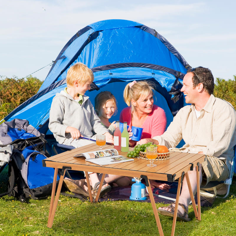 Single Folding Picnic Table 93 - Outdoor Camping Table Foldable ulasan dan harga