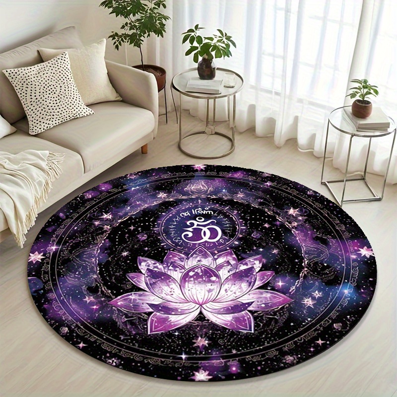 Lotus Flower Pattern Round Mat - Outdoor Camping Games For Adults ulasan dan harga