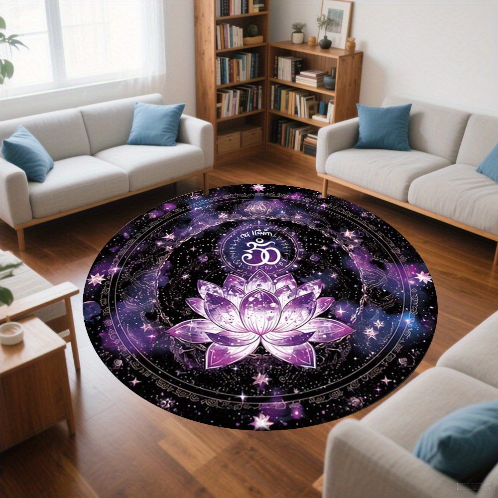 Lotus Flower Pattern Round Mat - Outdoor Camping Games For Adults ulasan dan harga