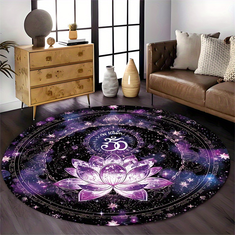 Lotus Flower Pattern Round Mat - Outdoor Camping Games For Adults ulasan dan harga